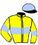 casaque portée par Planque S. jockey du cheval de course AD LIBITUM, information pmu ZETURF