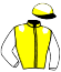 casaque portée par Nobili M. jockey du cheval de course MOUNIA, information pmu ZETURF