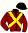 casaque portée par Merienne A. jockey du cheval de course NURMI, information pmu ZETURF