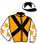 casaque portée par Lecoeuvre C. jockey du cheval de course VYBORG, information pmu ZETURF