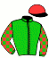casaque portée par Journiac H. jockey du cheval de course MYTHICARA, information pmu ZETURF