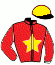 casaque portée par Lestrade B. jockey du cheval de course JOHNNY ROQUE, information pmu ZETURF