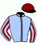 casaque portée par Grosso Mlle L. jockey du cheval de course SOKA D'ANS, information pmu ZETURF