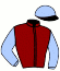 casaque portée par De Chitray A. jockey du cheval de course FRASSATI, information pmu ZETURF