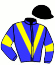 casaque portée par Massin Mlle A. jockey du cheval de course MORGANA, information pmu ZETURF