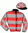 casaque portée par Nabet K. jockey du cheval de course RUE BARBIZON, information pmu ZETURF