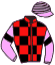 casaque portée par De Giles F. jockey du cheval de course JOSHUA MOON, information pmu ZETURF