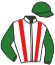 casaque portée par Crublet E. jockey du cheval de course PERFECT LIAISON, information pmu ZETURF casaque portée par Crublet E. jockey du cheval de course PERFECT LIAISON, information pmu ZETURF