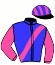 casaque portée par Grosso Mlle L. jockey du cheval de course MEISHO BONHEUR, information pmu ZETURF