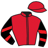 casaque portée par Mangione R. jockey du cheval de course LES EMBRUNS, information pmu ZETURF