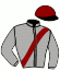 casaque portée par Zuliani A. jockey du cheval de course TWIST OF ART, information pmu ZETURF