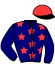 casaque portée par Mosse A. jockey du cheval de course SANKA CHOP, information pmu ZETURF