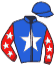 casaque portée par Breux S. jockey du cheval de course JACQUES COEUR, information pmu ZETURF