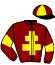 casaque portée par Lestrade B. jockey du cheval de course KESIUS DU GRANIT, information pmu ZETURF