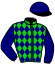 casaque portée par Zuliani L. jockey du cheval de course KAZADOR DE KERSER, information pmu ZETURF
