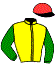 casaque portée par De Giles F. jockey du cheval de course TRIOMPHE DE MAINE, information pmu ZETURF