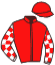 casaque portée par Reveley J. jockey du cheval de course KACHA, information pmu ZETURF