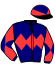 casaque portée par Ouvrier Kev. jockey du cheval de course GEMILL, information pmu ZETURF