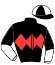 casaque portée par Lemaitre A. jockey du cheval de course CANDYMAN, information pmu ZETURF
