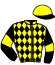 casaque portée par Raffin O. jockey du cheval de course GLOIRE DE JANEIRO (FR), information pmu ZETURF