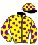casaque portée par Petitjean K. jockey du cheval de course FANTASIA D'ALESA, information pmu ZETURF