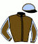 casaque portée par Ferre C. jockey du cheval de course JANSSEN DU CLOS, information pmu ZETURF