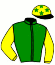 casaque portée par Hergno P. jockey du cheval de course GRACIEUX GALBE, information pmu ZETURF