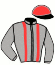 casaque portée par Mary F. F. jockey du cheval de course GENTLEMEN GOLFEUR, information pmu ZETURF