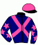 casaque portée par Meriel A. jockey du cheval de course GLENAC DE L'ITON, information pmu ZETURF