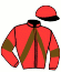 casaque portée par Souchet W. jockey du cheval de course FAKIR DE L'AULNE, information pmu ZETURF