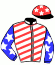 casaque portée par Hardy S. jockey du cheval de course JESSIE RITAL, information pmu ZETURF