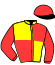 casaque portée par Raffin O. jockey du cheval de course GERONIMO FUEGO, information pmu ZETURF