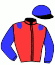 casaque portée par Ginard Flo. jockey du cheval de course ILLIMITEE, information pmu ZETURF
