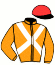 casaque portée par Dupre D. jockey du cheval de course HARCANGE, information pmu ZETURF
