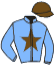 casaque portée par Brotelande J. B. jockey du cheval de course GEORGIO HAUFOR, information pmu ZETURF