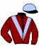 casaque portée par D' Andigne O. jockey du cheval de course DHAKIRAH (FR), information pmu ZETURF