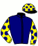 casaque portée par Cabre J. jockey du cheval de course MARKLAND (FR), information pmu ZETURF