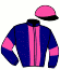 casaque portée par Marty F. jockey du cheval de course HORIZON DE LARRE, information pmu ZETURF