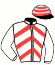 casaque portée par Robin B. jockey du cheval de course IRUNA WOOD, information pmu ZETURF
