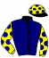 casaque portée par Grosbois C. jockey du cheval de course CAVIAR D'ORIENT, information pmu ZETURF