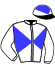 casaque portée par Pageot A. jockey du cheval de course RIMPOCHE, information pmu ZETURF
