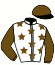 casaque portée par Robin B. jockey du cheval de course LE RIVAGE, information pmu ZETURF