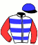 casaque portée par Pageot A. jockey du cheval de course SAINT LOUIS BLUES, information pmu ZETURF