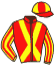 casaque portée par Guineheux Tho. jockey du cheval de course AYATI DE L'ORME, information pmu ZETURF