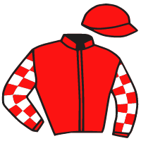 casaque portée par De Giles F. jockey du cheval de course GENTILHOMME, information pmu ZETURF