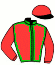 casaque portée par Alonso Vidal D.L.P. Mme Vic. jockey du cheval de course BASSIM, information pmu ZETURF