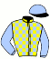 casaque portée par Gutierrez Val A. jockey du cheval de course POLIANA, information pmu ZETURF