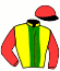 casaque portée par Sanchez Gar. jockey du cheval de course SAFWAH, information pmu ZETURF