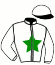 casaque portée par Veron F. jockey du cheval de course ELLIE DU PAON, information pmu ZETURF