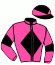 casaque portée par Foulard Mlle L. jockey du cheval de course JAFFA DE FLAUZINS, information pmu ZETURF